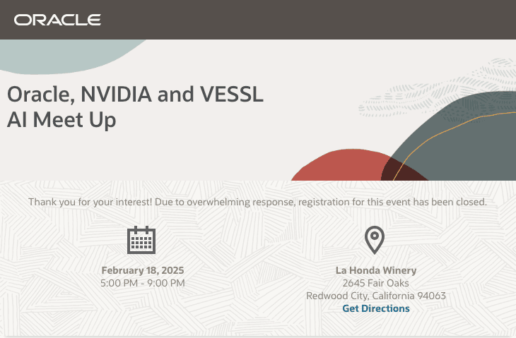 ORACLE X NVIDIA X VESSL AI